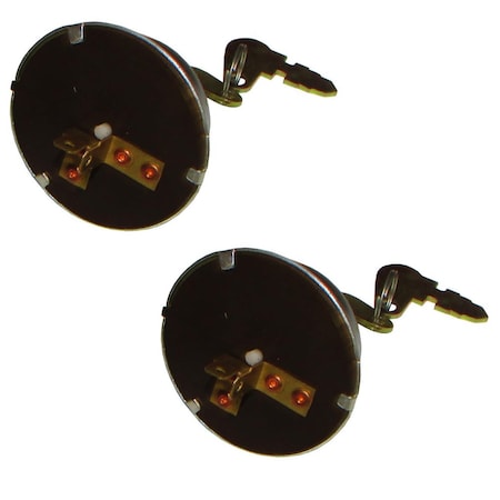 Aic Replacement Parts 2 Prong Start Switch & Key Fits Massey Ferguson Diesel 50 150 165 175 180 230 23 504809M1_x2